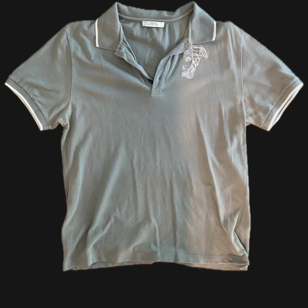 Versace Collection Gray Polo Shirt